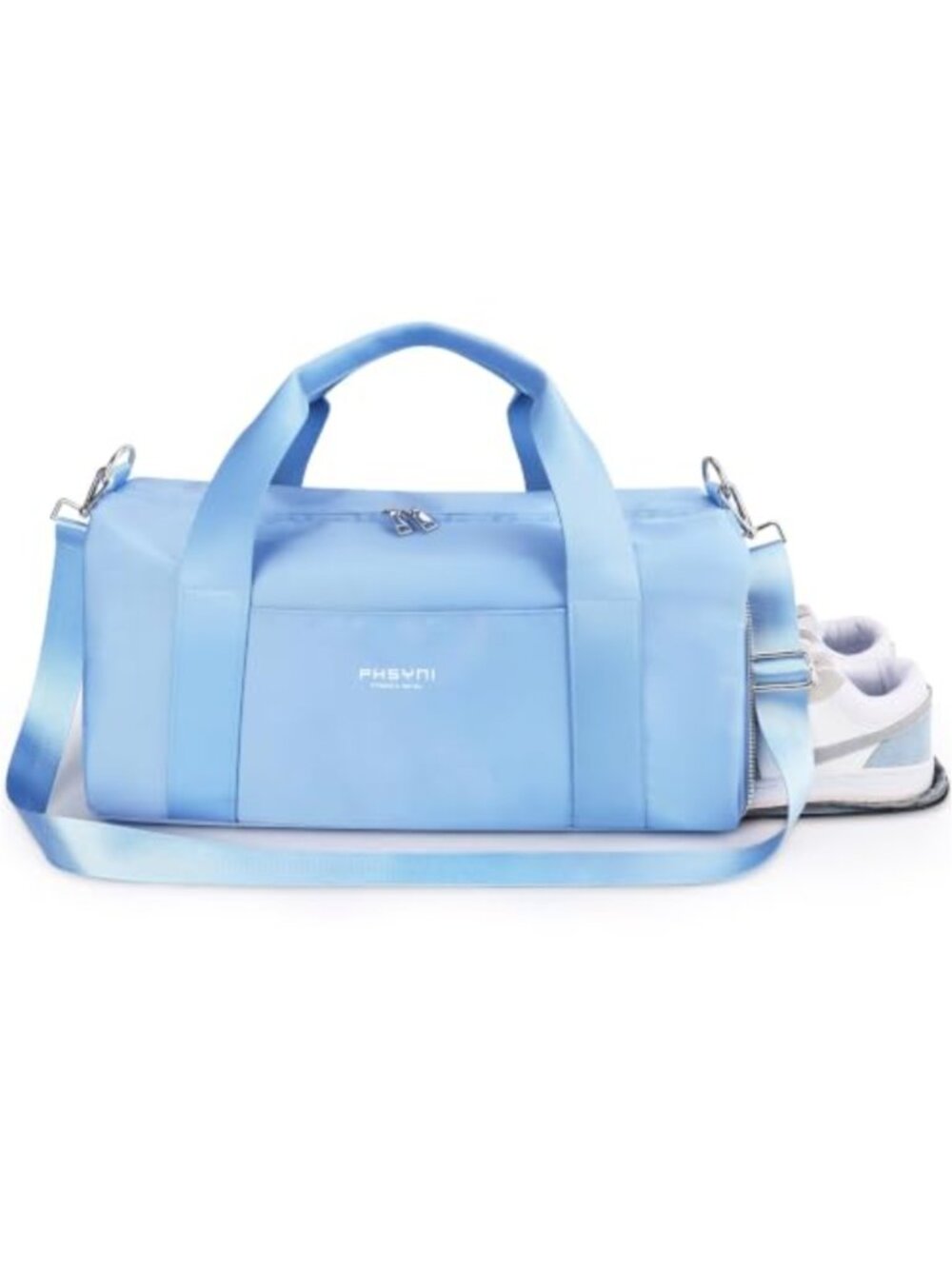 Water Resistant Gym Duffel Bag with Shoe Compartment Wet Pocket Travel